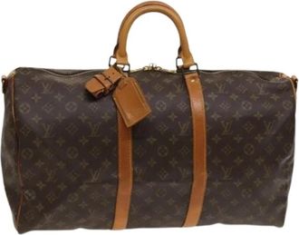 Louis Vuitton Pre-owned Weekend Bags, female, Brown, Size: ONE SIZE Pre-owned Canvas Weekend Bag