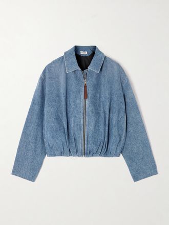 Loewe Giacca In Denim Drappeggiato - Blu