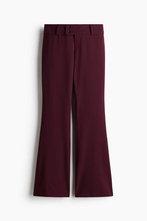H&M Elegante Schlaghose - Weinrot