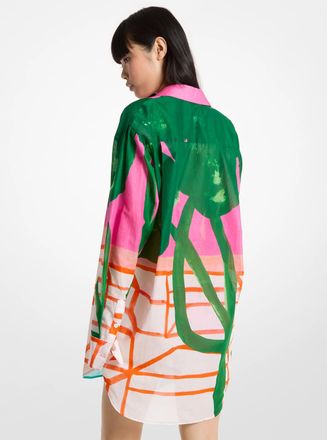 Michael Kors X Christina Zimpel Cotton Lawn Shirtdress