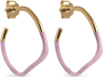 Enamel Copenhagen Sway hoop earrings - women - Metal - One Size - Pink