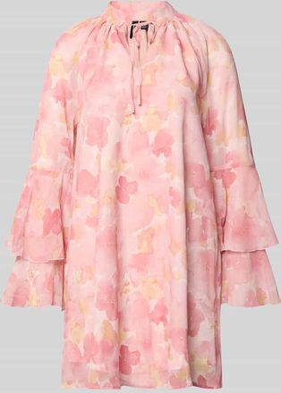 Vero Moda Ausgestelltes Cocktailkleid mit Allover-Muster in Rosa, Gr&ouml;&szlig;e XL