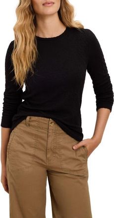 Nic+Zoe Crinkle Knit Top in Black Onyx at Nordstrom, Size Xx-Large
