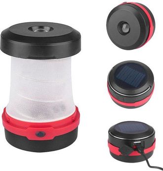 OEM Linterna Alimentaci&oacute;n Solar, Linterna Port&aacute;til, Plegable Telesc&oacute;pica, Alimentaci&oacute;n Mediante Energ&iacute;a Solar, 85x53 Mm, Port&aacute;til Extensible, Roja