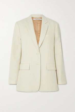Another Tomorrow + Net Sustain Blazer Oversize In Lana Merino - Bianco sporco