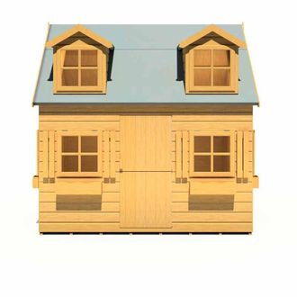 Shires Hatters House 8 x 6 Feet Little house - L250.4 x W198.6 x H249.6 cm in Light Brown