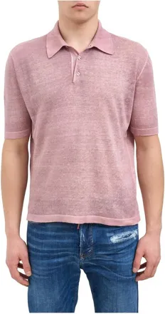 Avant Toi Maglia Polo M/M Hand Painted - Heren - Polos - Roze - M - Tops