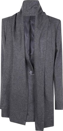 Toteme Dames, Jassen, Grijs, Maat: 2XS Wol