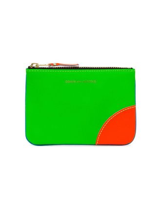 Comme Des Gar&ccedil;ons red green and blue fluorescent wallet - men - Leather - One Size