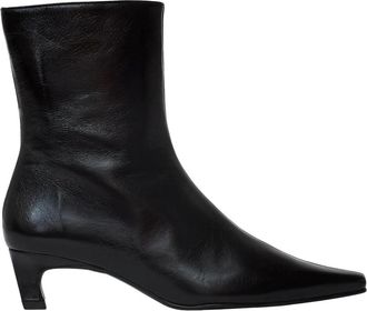 Alohas Ambar Rift Enkellaarsjes - Dames - Laarzen met Hak - Zwart - 40 EU - Leer - Schoenen