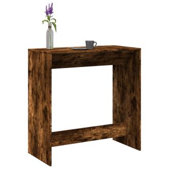 Berkfield Home Bar Table Smoked Oak 102x50x103.5 cm Engineered Wood in Brown