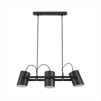 Paco Home Paco Home - L&aacute;mpara De Suspensi&oacute;n Sal&oacute;n Comedor Colgante Mesa Comedor Industrial Negro 2, L&aacute;mpara Colgante 3-flame