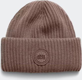 Canada Goose Tuque double pli en mélange de cachemire (Hommes, Coastal Grey Heather, TAILLE UNIQUE)