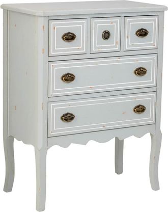 Wanderlust Deco Cómoda de madera con 5 cajones 73x38x93,5h cm