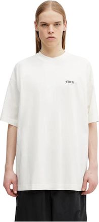 VETEMENTS FU T-Shirt - Heren - T-shirts - Wit - S - Katoen - Tops