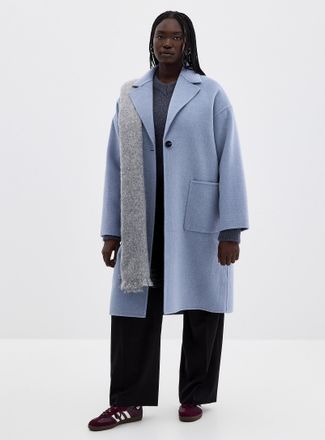 Contemporaine Womens Lightweight retransformed wool oversized overcoat