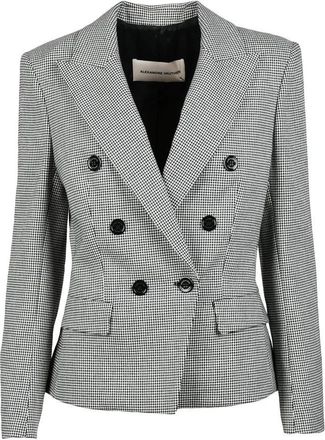 Alexandre Vauthier Double-Breasted Viscose Wool Jacket - Black/White