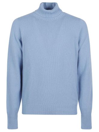 Drumohr Blue High-neck Sweater