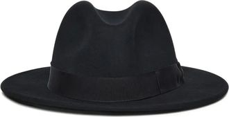 Borsalino Wollen hoed met lint - Zwart