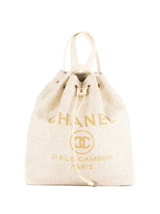 Chanel Deauville rugzak met trekkoord - Beige