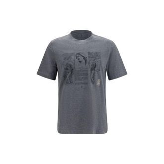 Brunello Cucinelli Gray Cotton Mens T-Shirt