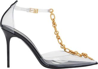 Balmain verzierte Slingback-Pumpe aus PVC