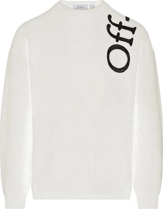 Off-white Round-neck Truien - Heren - Ronde hals truien - Wit - M - Truien & Vesten