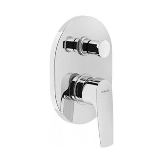 Nobili Mezclador monomando de ducha empotrado de dos v&iacute;as de 170 mm en lat&oacute;n cromado Nobili