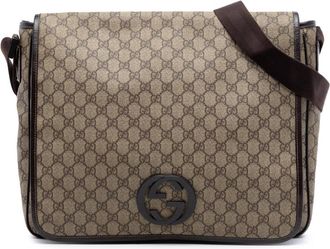 Gucci Pre-owned Gucci Large GG Supreme Interlocking G Messenger Bag Ladies G3GRNHPG9GAISAJO