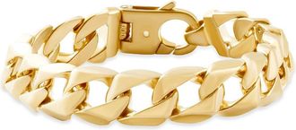 Pompeii3 Mens Curb Link 14k Gold (78gram) or Platinum (126gram) 14mm Bracelet 9