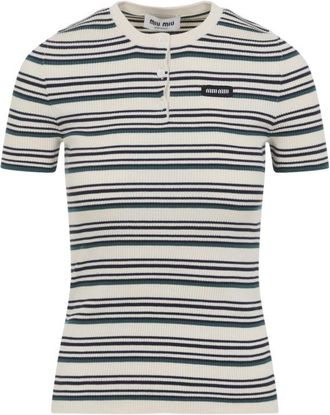 Miu Miu Natural Stripe Sweater