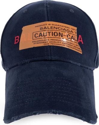 Balenciaga Baseball Cap - Heren - Petten - Blauw - S - Accessoires