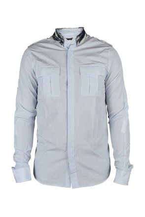 Balmain Hemd mit Jeanskragen