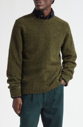 Noah Classic Shetland Wool Sweater in Pine Shadow at Nordstrom, Size X-Large