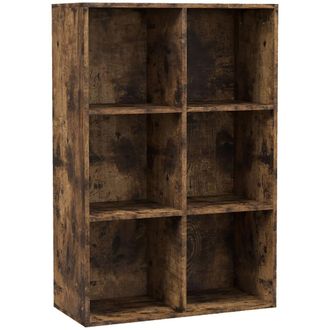 HOMCOM Librer&iacute;a 65.5x30x97.5 cm marr&oacute;n r&uacute;stico
