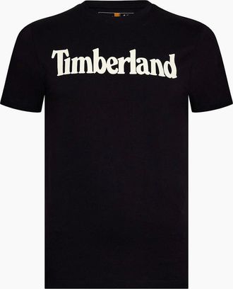 Timberland Mens Wordmark Logo T - Black - Size: 38