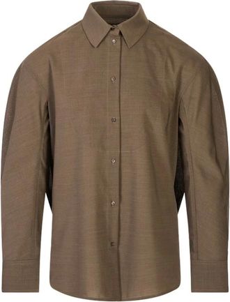 Jacquemus Overhemden, Dames, Bruin, S, Katoen, La Chemise Citta