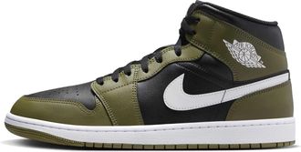 Nike Air Jordan 1 Mid Mens Trainers DQ8426 (Black/Medium Olive/Sail/White) UK 9 (EU 44)