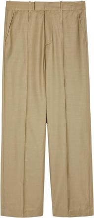 Ronny Kobo Rowley Straight-leg Wool-blend Trousers - Light Brown - XL (UK16 / XL)