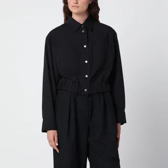 Max Mara Giacca corta nera in lana vergine