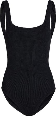 Hunza G Coverage Square-neck Crinkle Swimsuit - Black - One Size