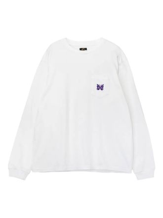 Needles pocket butterfly T-shirt - White