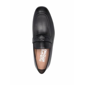 Ferragamo Mens Black Loafers, US Size 6.5