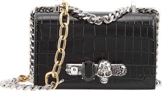Alexander McQueen Alexander Mcqueen Mini Jeweled Chain Linked Shoulder Bag