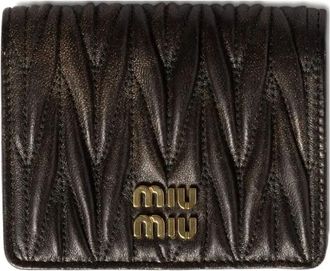 Miu Miu Vintage Treatment Matelassé Nappa Leather Small Wallet Accessories