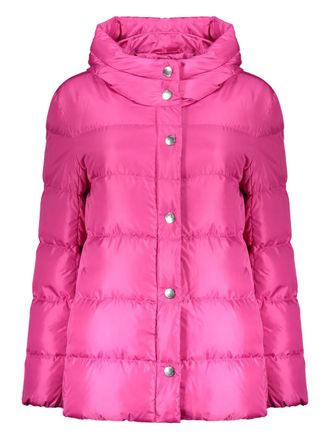 Moschino hooded quilted jacket - women - Polyamide/Elastane - 44 - Pink