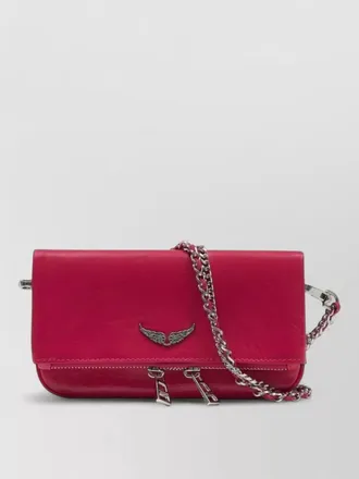 Zadig&Voltaire rock nano vintage leather chain shoulder bag
