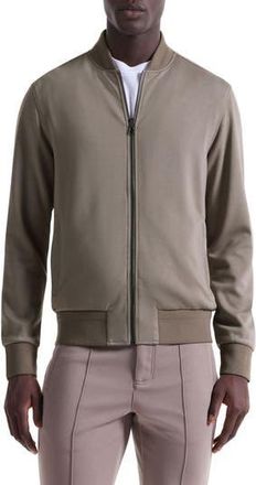 Bugatchi Soft Touch Knit Reversible Bomber Jacket in Walnut at Nordstrom Rack, Size Xx-Large