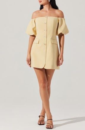 ASTR the Label Biviana Strapless Minidress in Butter Yellow at Nordstrom Rack, Size Medium