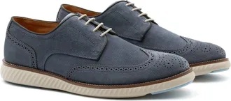 Martin Dingman Mens Countryaire Suede Wingtip Dress Shoe In Marine